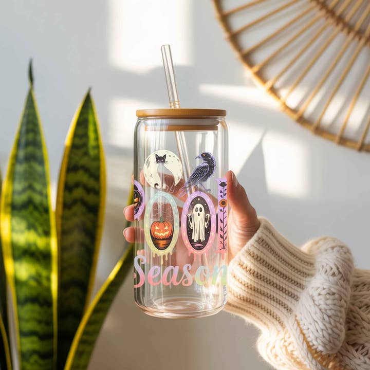 Spooky Season-kop med låg og sugerør for engroshandel hos CoRo & Company