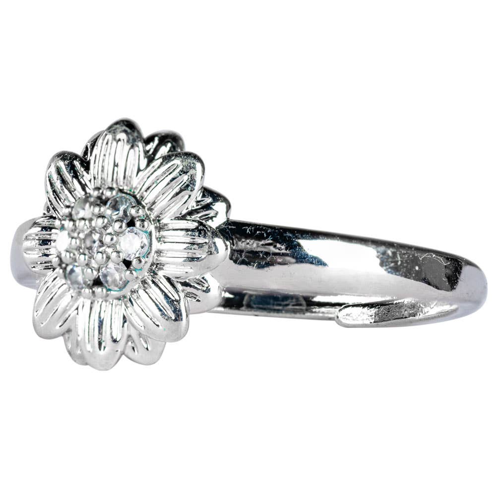 Benjamin International - Wholesale Multi-Stone Ring - ADJUSTABLE SUNFLOWER BAND RING1
