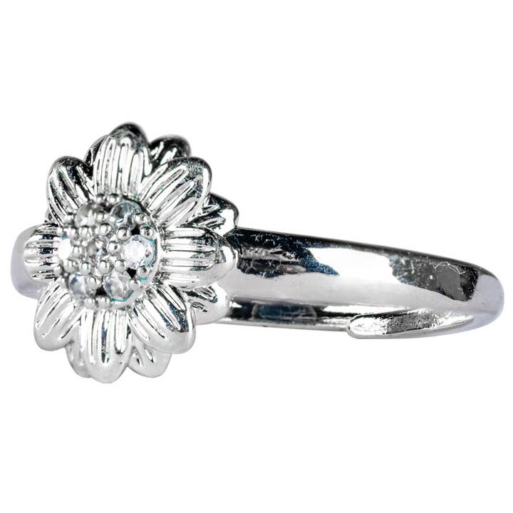 Benjamin International - Wholesale Multi-Stone Ring - ADJUSTABLE SUNFLOWER BAND RING1