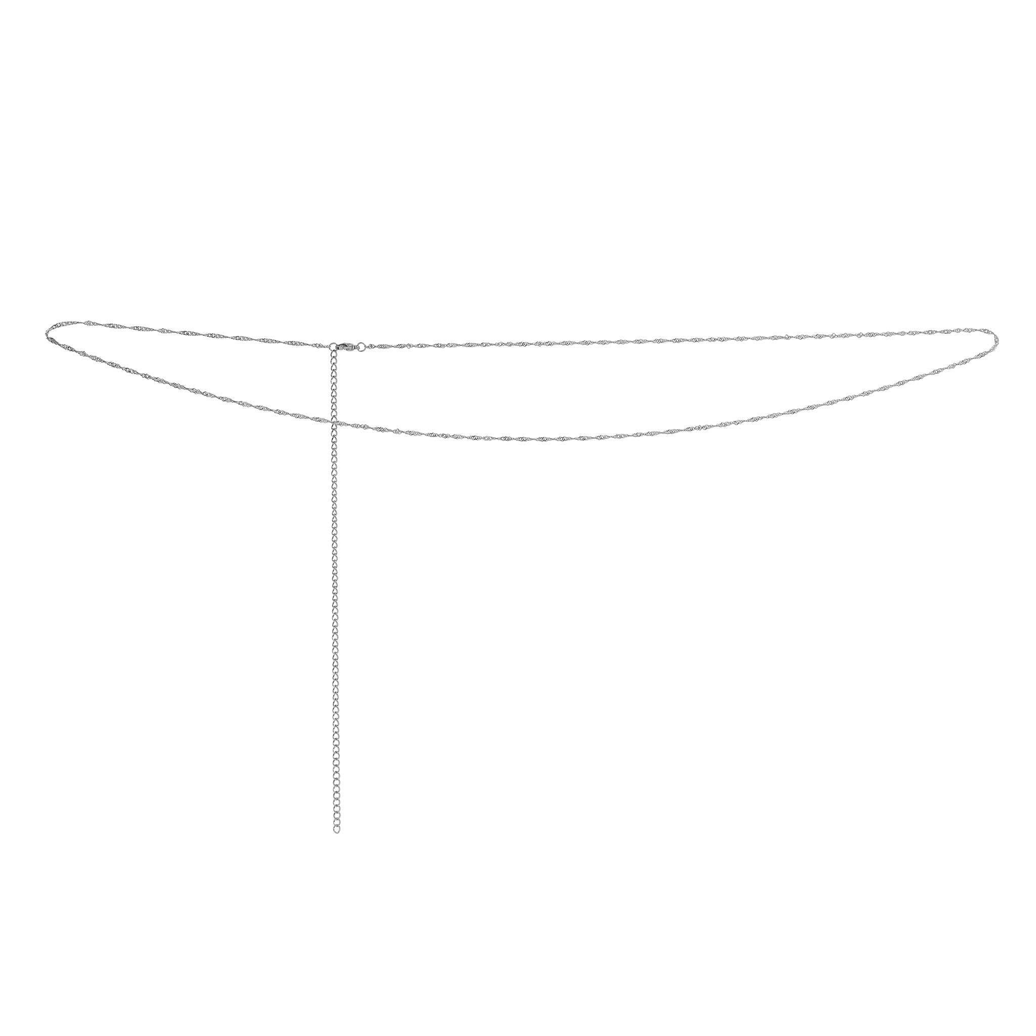 WJW - Wholesale Face/Body Chain - 18K Gold PVD Stainless Steel Singapore Belly Chain2