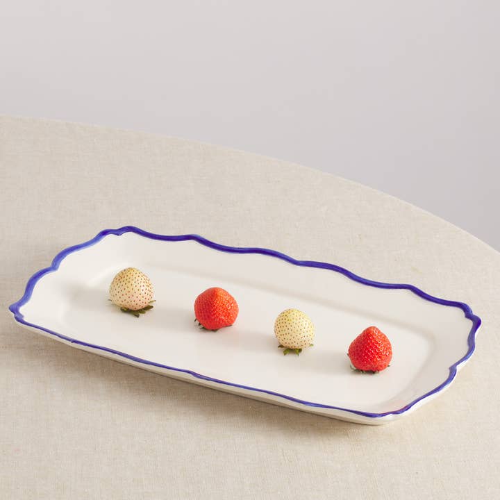 Maison Madison Home - Wholesale Platter - Jane Rect. Hand-Painted Tray 16'' x 8,9''2