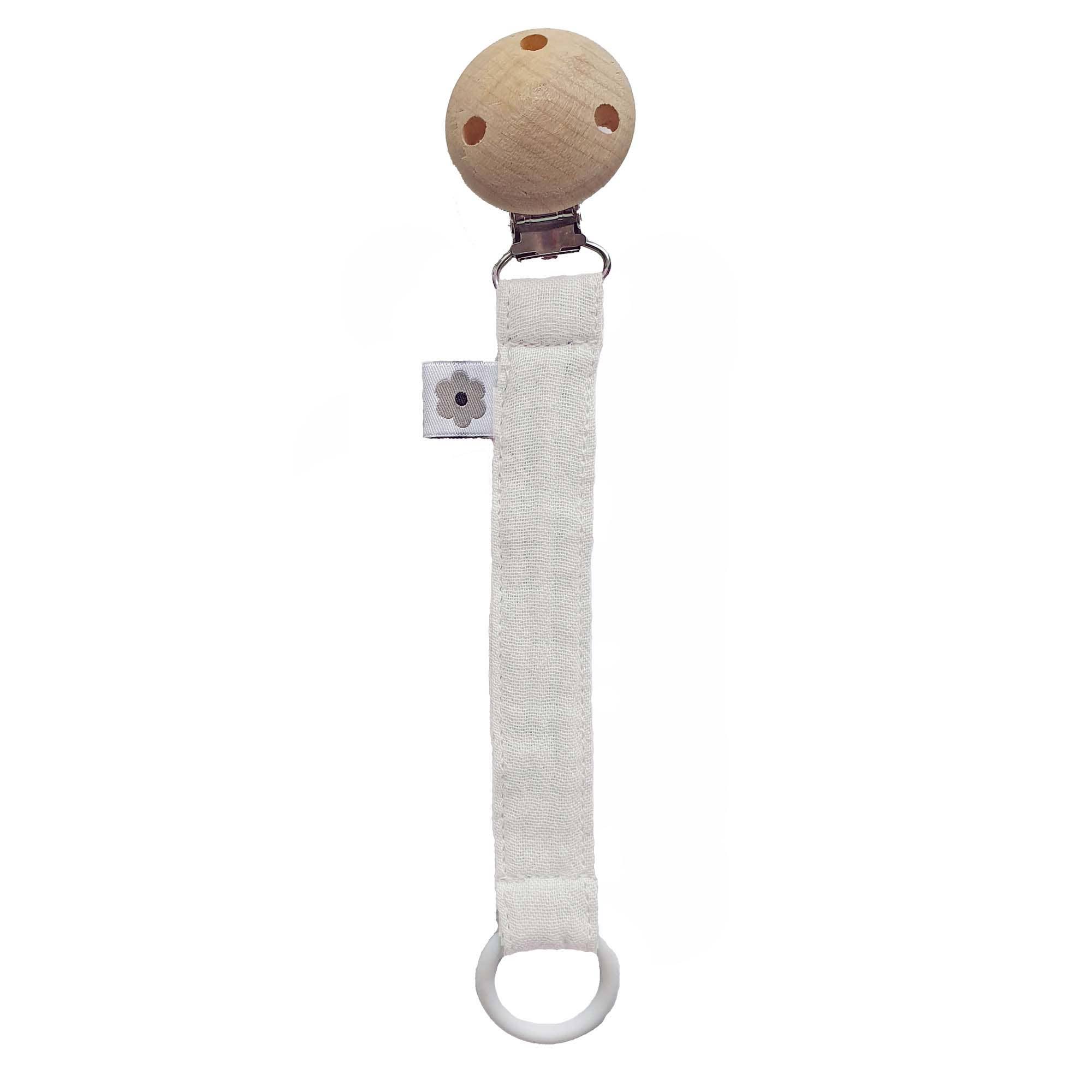 Summerville organic - Wholesale Pacifier Clip - Baby - Organic Pacifier Clip Muslin White0