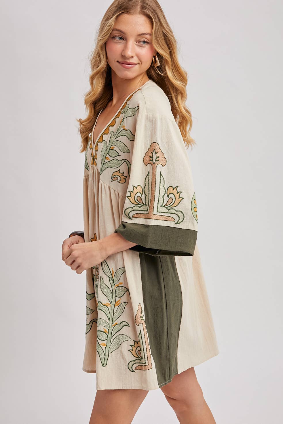 Bluivy - Wholesale Dress - Women's - BOHO EMBROIDERED BABYDOLL DRESS6