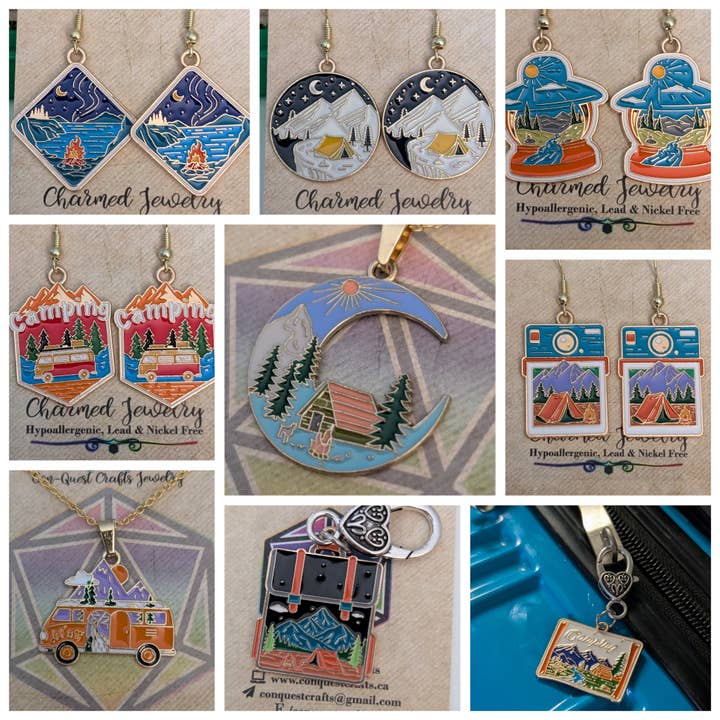 Con-Quest Crafts - Wholesale Jewelry Set - Camping, Mountains, Outdoor, Jewelry & Accessories