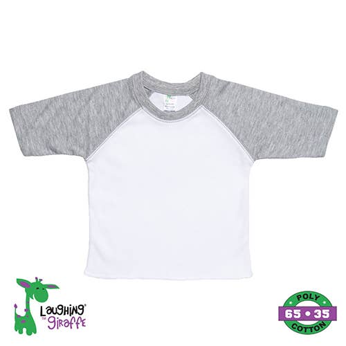 Laughing Giraffe – Engroshandel T-shirt - Baby – Baby Spædbarn Raglan Baseball T-shirt til spædbørn 6-PACK Unisex T-shirt1