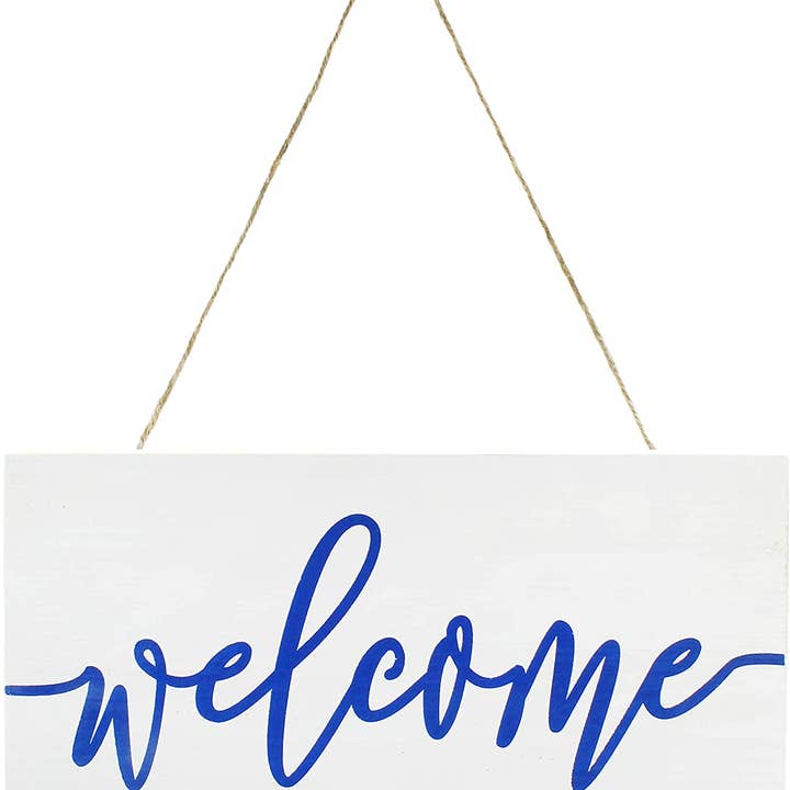 Kurated Korner – Großhandel Schilder – AuldHome Design Weißes Holz-Willkommensschild