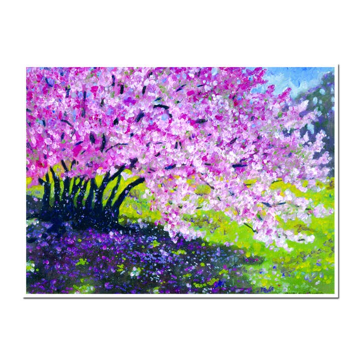 Spring Confetti Cherry Blossom Sympathy Card for wholesale by Allport Editions