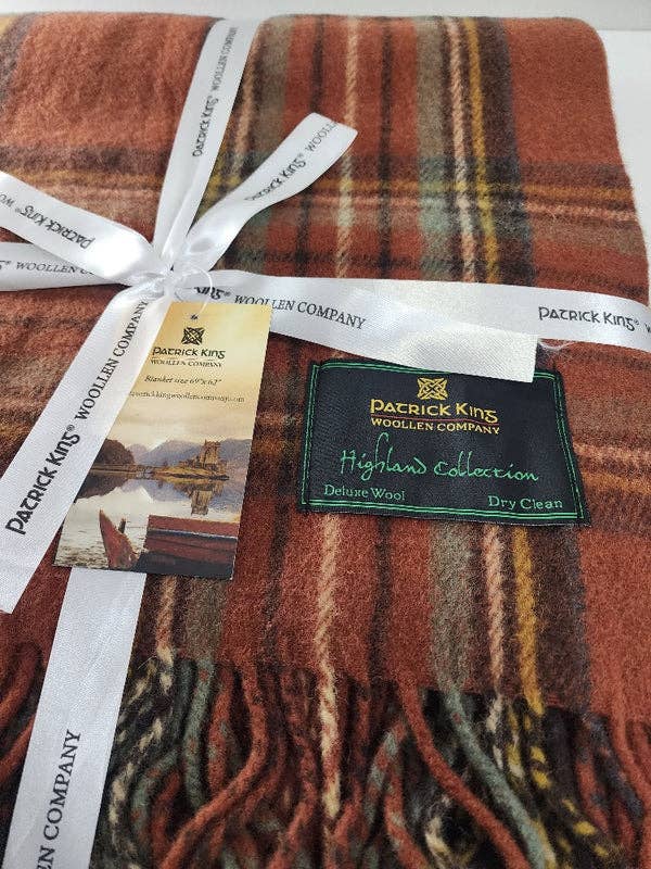 Patrick King Woollen Company - Wholesale Throw Blanket - Royal Stewart Antique Deluxe Knee Blanket 2
