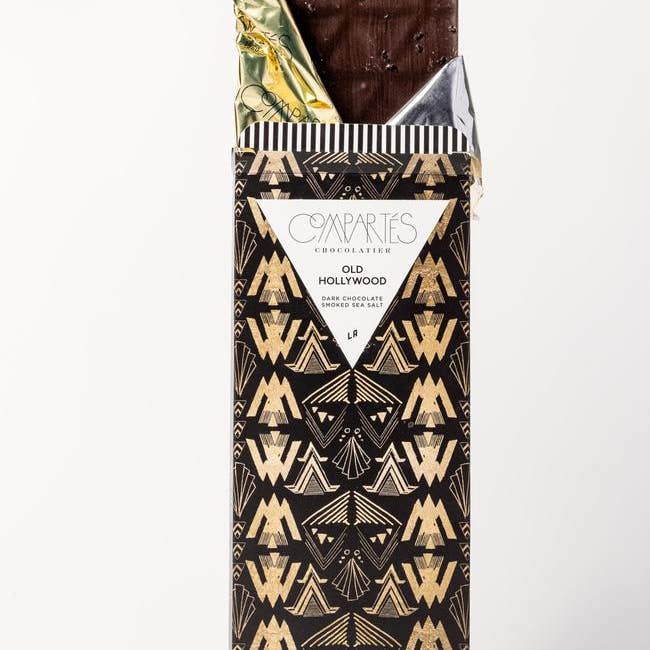 Compartes Chocolate - Wholesale Chocolate Bar - Old Hollywood Smoked Salt Dark Chocolate Bar