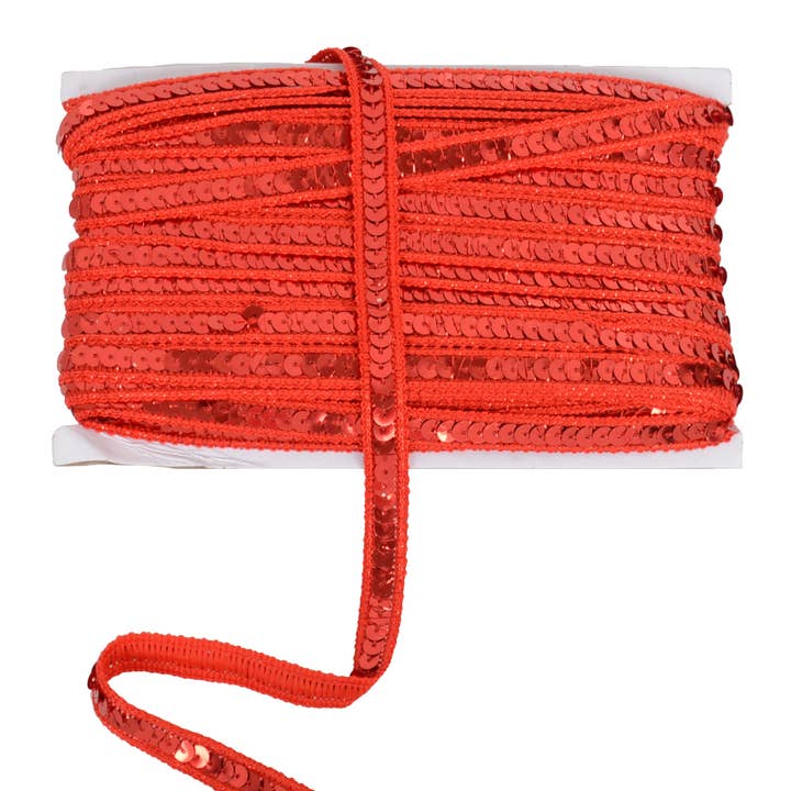 AK Brand - Wholesale Craft supplies - Sequin Trim 0.5 Inch Flat Glitter Sequin Ribbon Bling Fabric