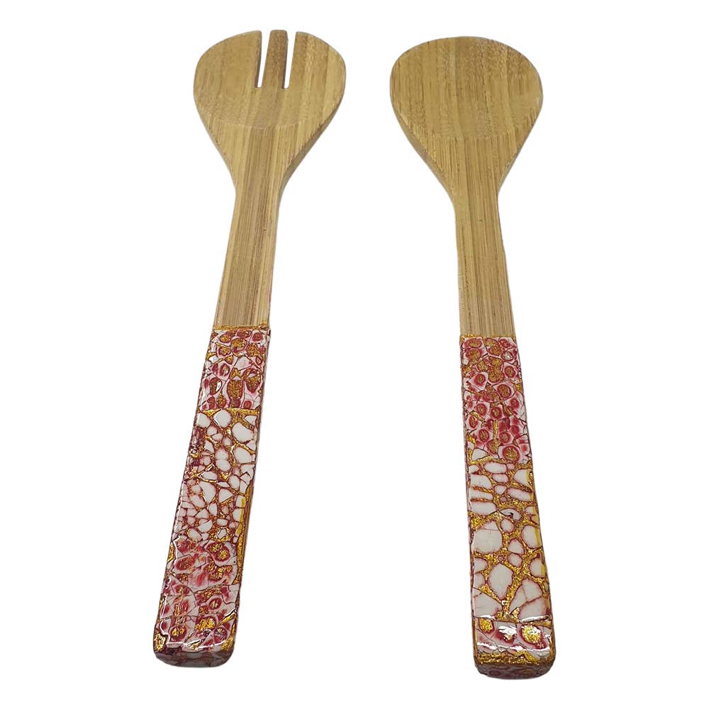 VIE - Wholesale Serve Bowl - Bamboo Salad Bowl, 23x10cm, with Matching Salad Servers27