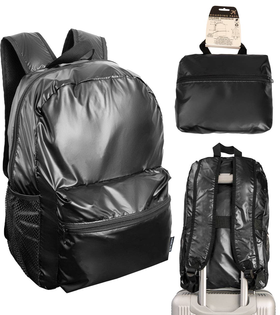 Magid – Engroshandel Rygsæk - Unisex – Boarding Pass Genanvendelig Metallic Foldbar & Pakbar Pouch Rygsæk20