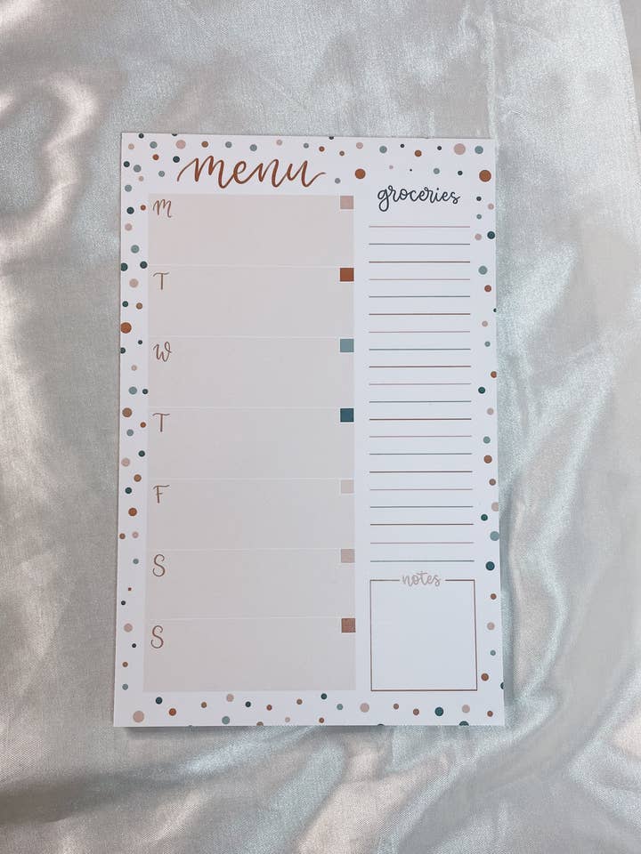 Bloc-notes Planificateur de repas pour la vente par Madi Made