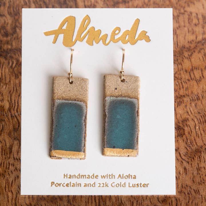 Patina Drop Rectangle for wholesale by Almeda Jewelry
