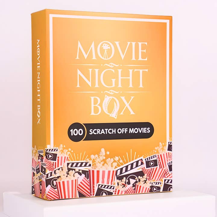 Coffret Soirée Cinéma : 100 Cartes à Gratter Soirée Cinéma + Coffret pour la vente par Date Night Brands