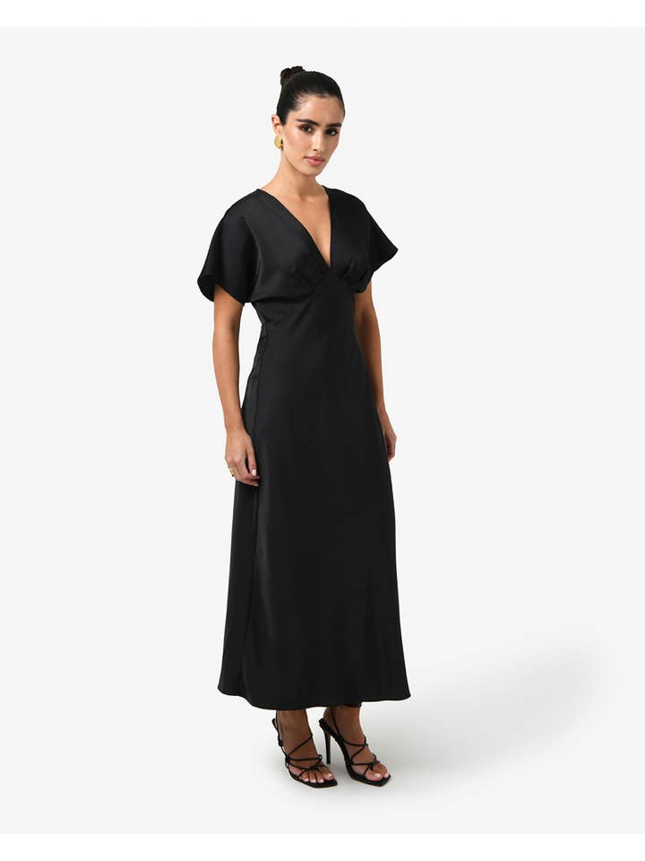 Forcast - Wholesale Dress - Women's - Forcast Women's Catalina V-Neck Satin Dress13
