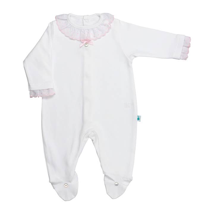 Bean Baby Clothes - Wholesale Jumpsuit - Baby - BabyGrow with Lace Collar made in Cotton