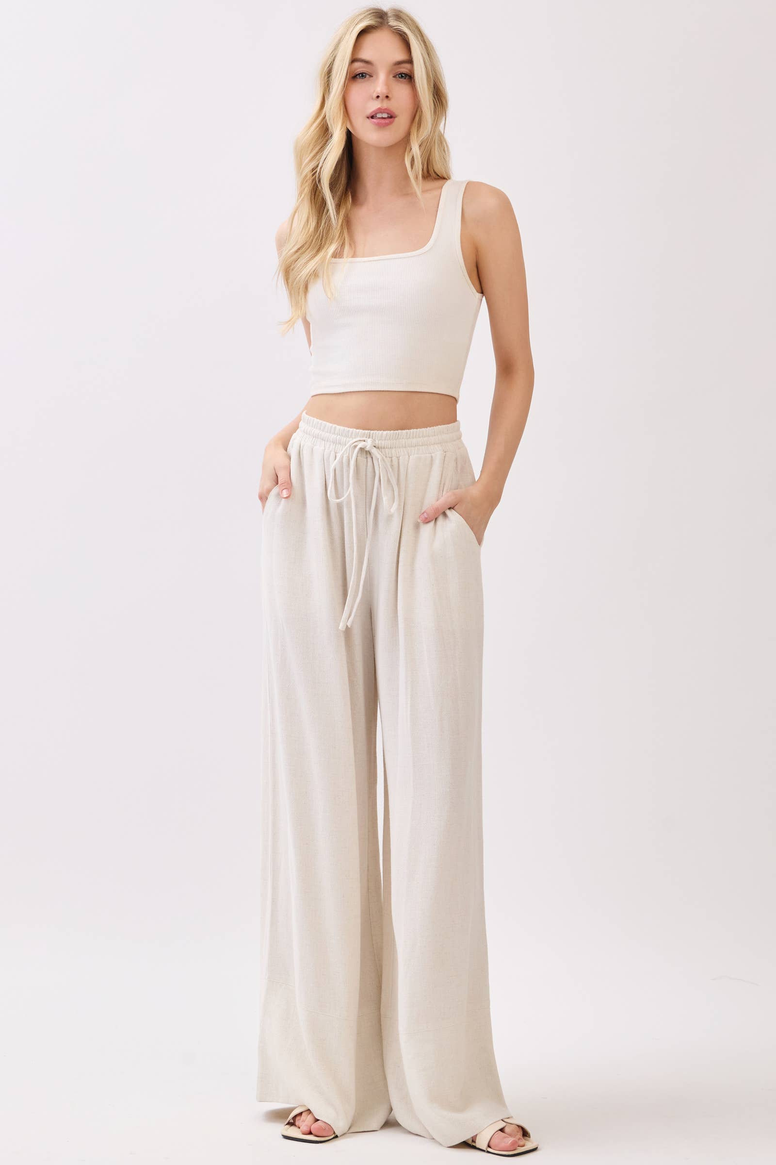 Final Touch - Vente Pantalon – femme - Pantalon large uni - VEP7000051