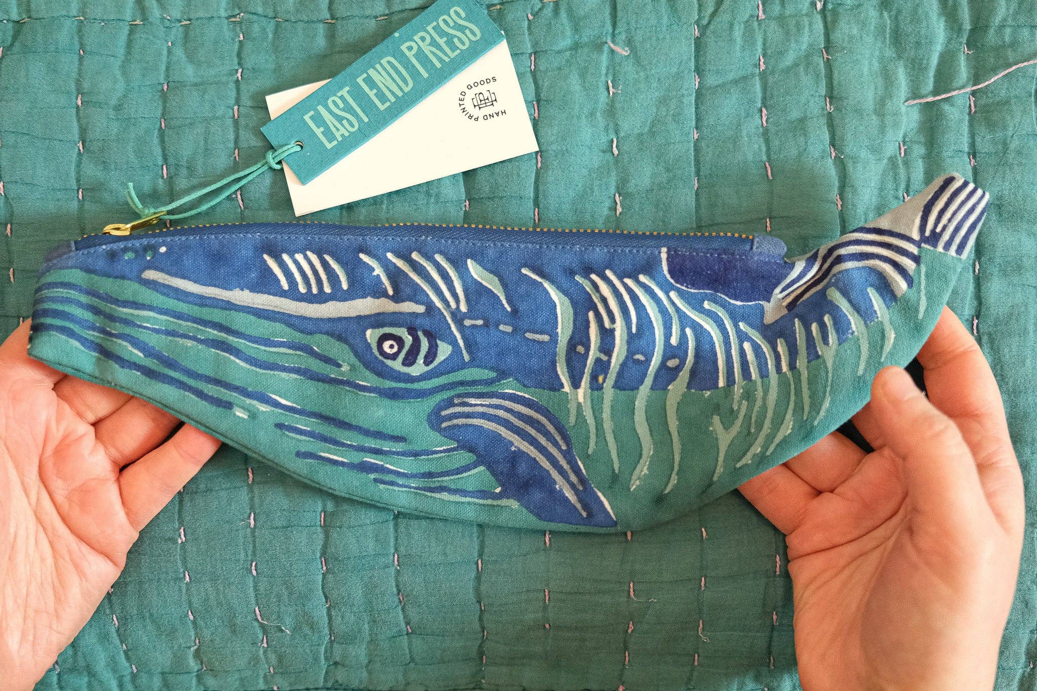 East End Press - Wholesale Pencil Case/Pouch - UK/EU: Whale Fabric Case3