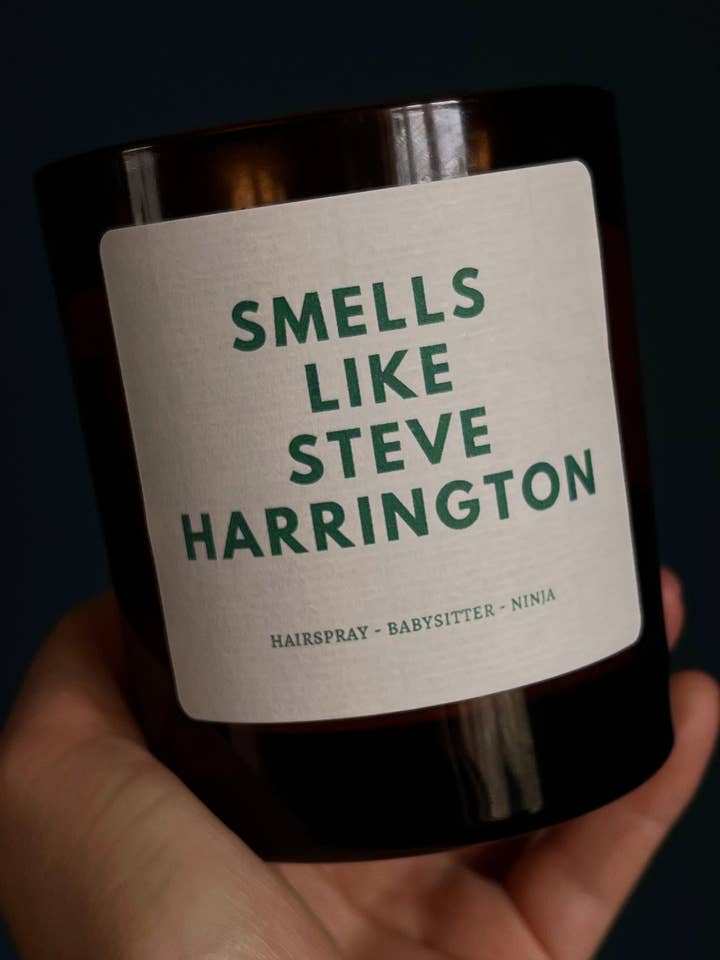 Smells like Steve Harrington Luxury Candle for wholesale by Dole Wicks Candle Company