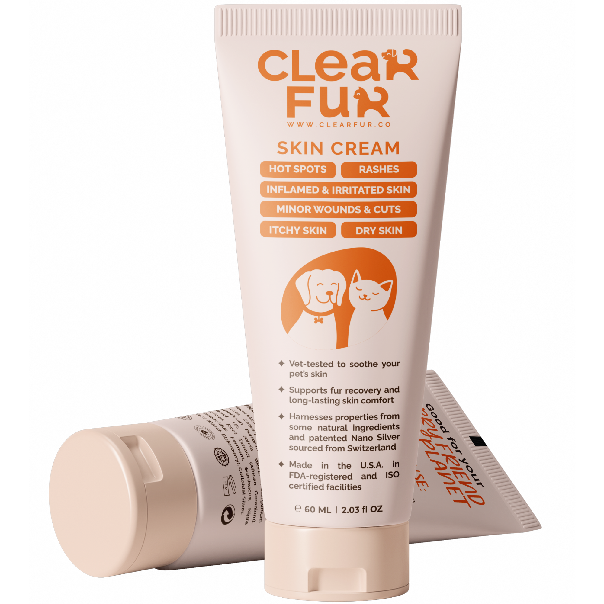 ClearFur - Wholesale Pet Paw Protection - Hot Spot & Itch Relief Cream for Dogs & Cats 2oz18