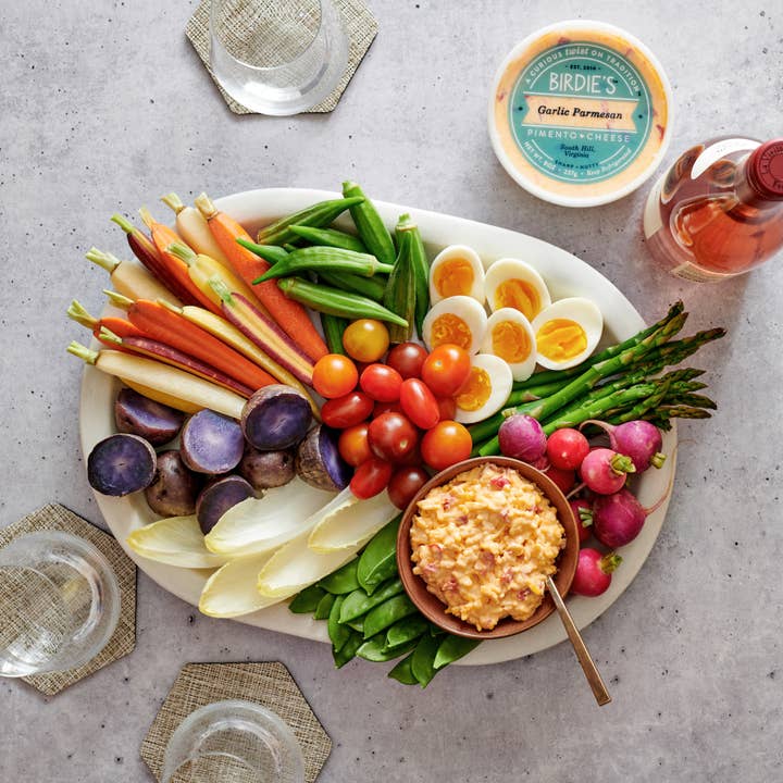 Birdie's Pimento Cheese - Wholesale Cheese - Smoked Gouda + Roasted Red Pepper & Garlic Parmesan Mix1