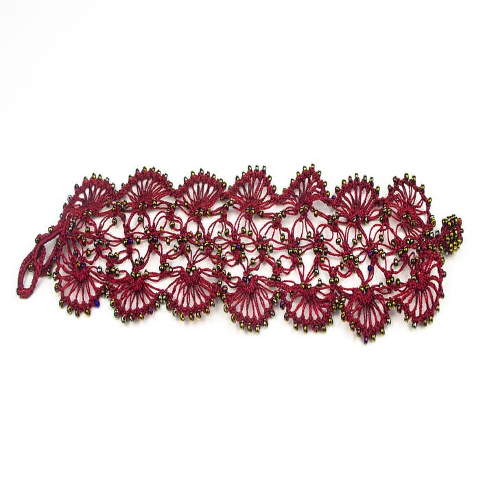 Silk Wool and Bijoux - Wholesale Woven/Braided Bracelet - "Ihlara" silk Hand-crocheted Bracelet2