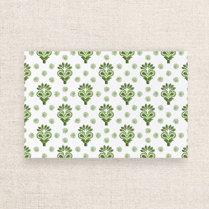 Ellen Davis Creative - Wholesale Wegwerpplacemat - Papieren placemats met groene blokprint | Set van 241