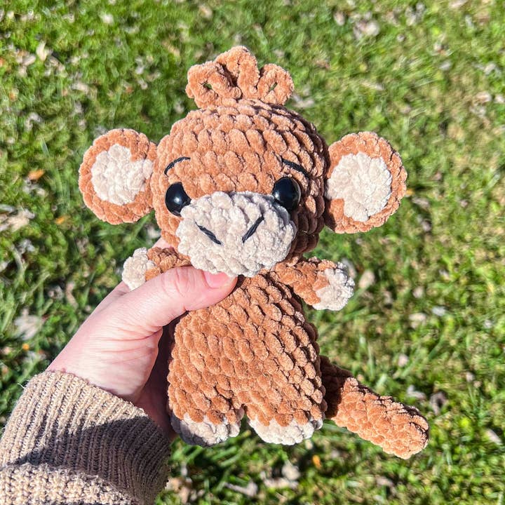 Crochet Baby Monkey, Amigurumi Monkey, Handmade Toy for wholesale by TOMOPOD LLC