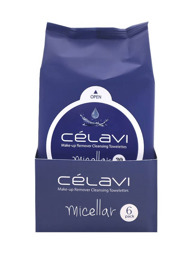 Celavi MT022 Micellar Makeup Cleansing Towelette - 6pc for wholesale by PINEAPPLE Beauty