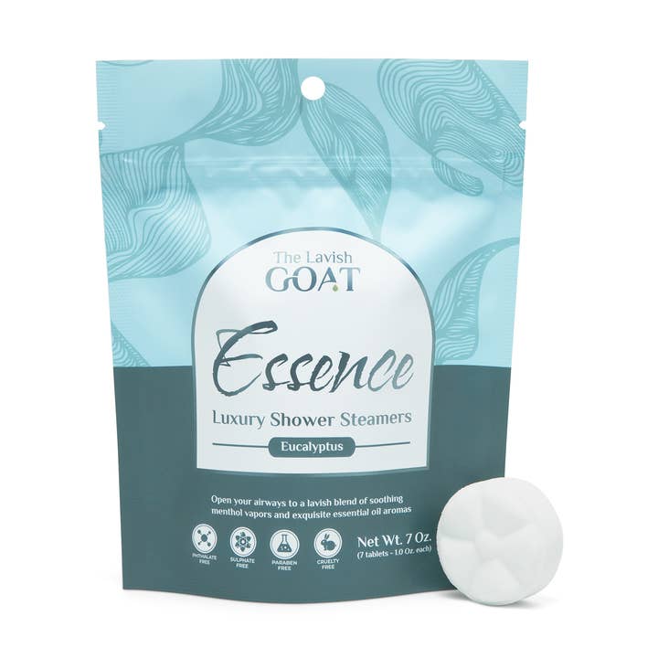 Vapeurs de Douche Essence (Eucalyptus) 7 CT pour la vente par The Lavish Goat