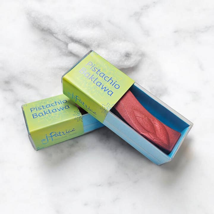 J. Patrice Chocolate Studio - Wholesale Chocolate Bar - Pistachio Baklawa Bar ( Dubai Chocolate Bar)0