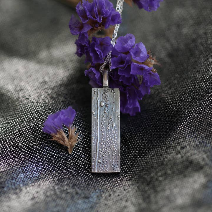 Sterling sølv tegnet af regn vedhæng halskæde for engroshandel hos HanJi Jewelry