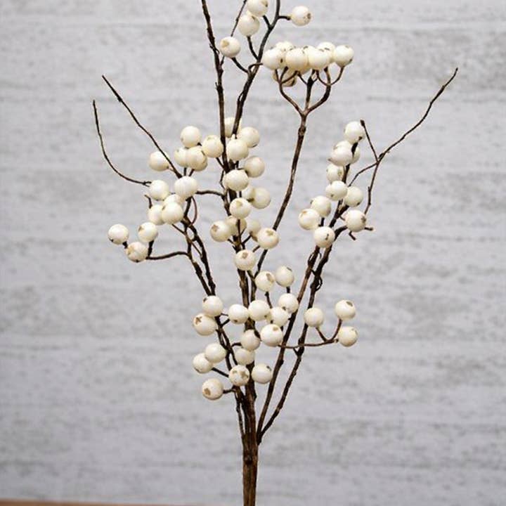 19” Witte Bes en Tak Spray voor wholesale door Buckeye Craft Co.