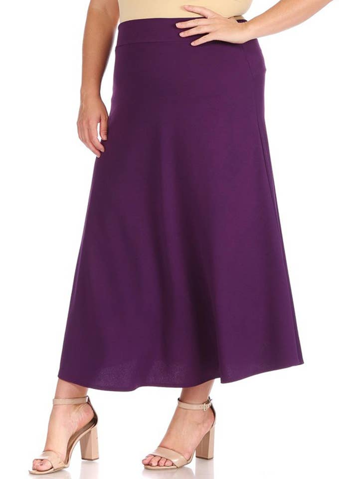 MOA COLLECTION – Saia - Mulher por atacado – Saia Longa Plus Size Flare Linha A para Mulher19