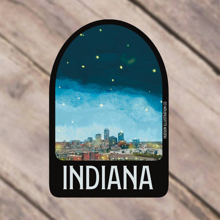 State of Indiana Sticker/Magnet/Print/Postcard for wholesale by About Town Co