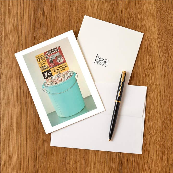Found Image Press - Wholesale Stationery/Notecard Set - Greeting Card AC-266 Bucket of Dum-Dums1