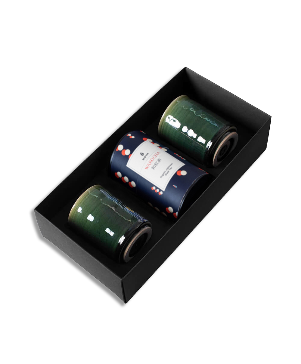 Moya Matcha – wholesale Tea set – Moya Tea 2 Kasai Mugs Organic Leaf Tea Set1