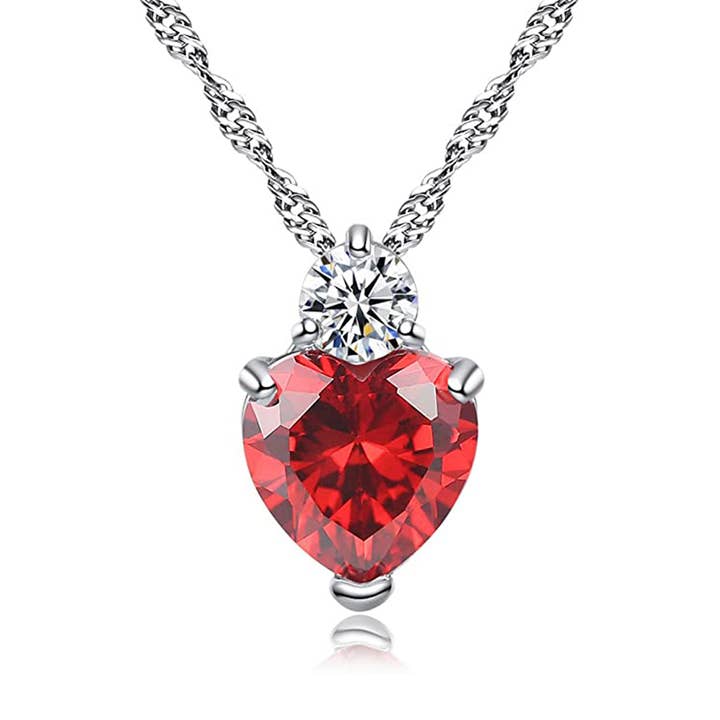Collier à pendentif (rouge) pour la vente par EMESLY