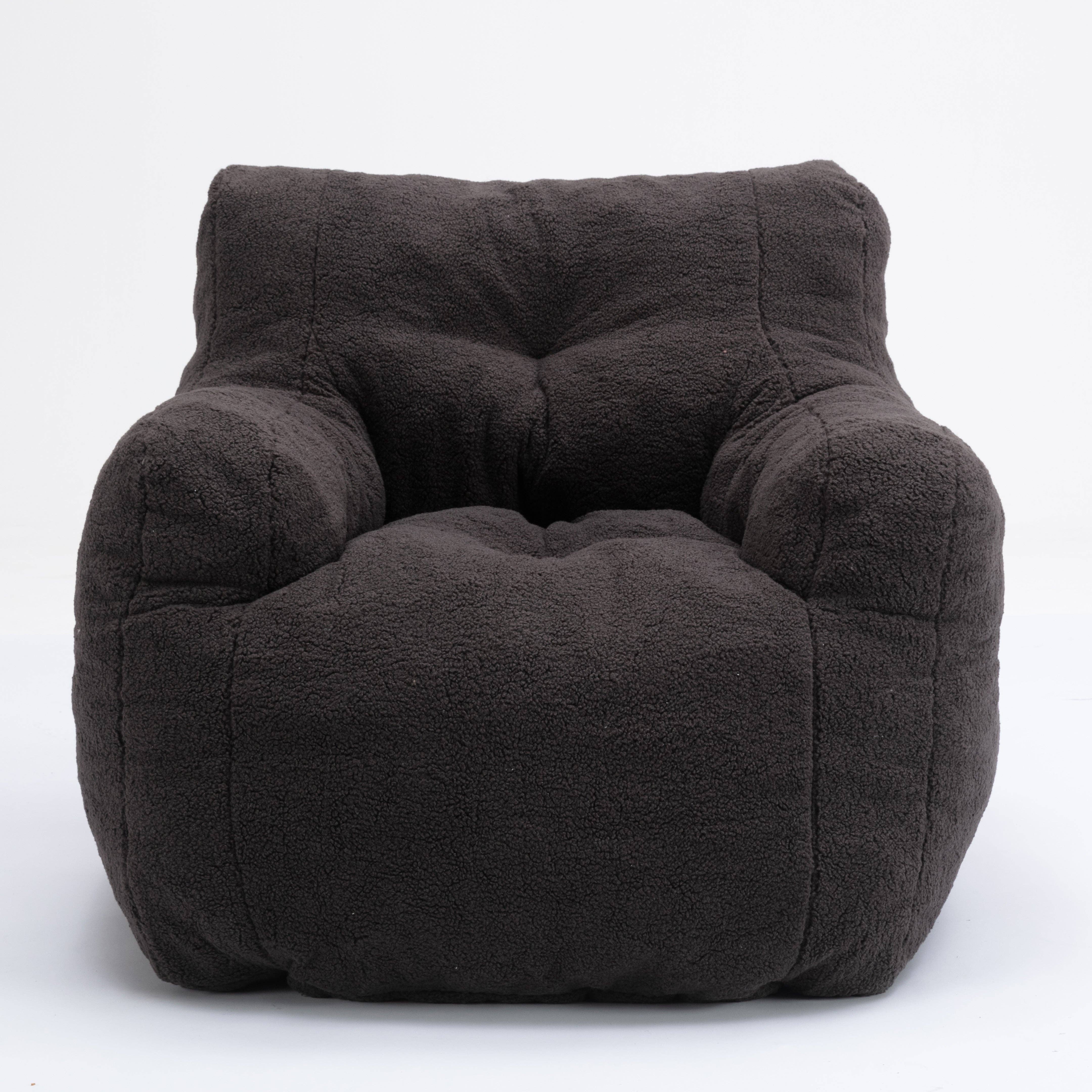 HOMYCASA DESIGN INC - Wholesale Chair - Teddy Fabric Bean Bag Chair Cozy Bedroom Lounge Seat22