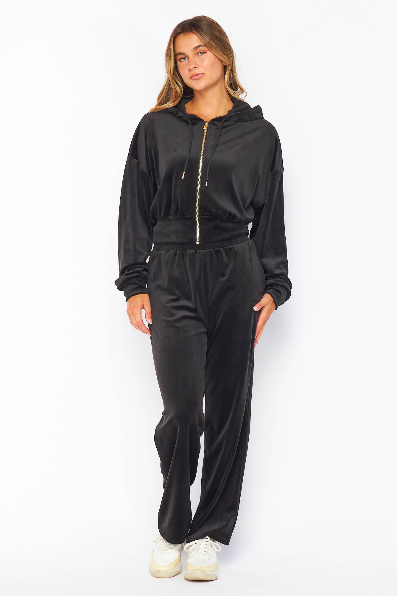 Drip DTLA - Wholesale Top & Pant Set (NOT Loungewear) - Women's - VELOUR HOODED JACKET AND JOGGER SET13