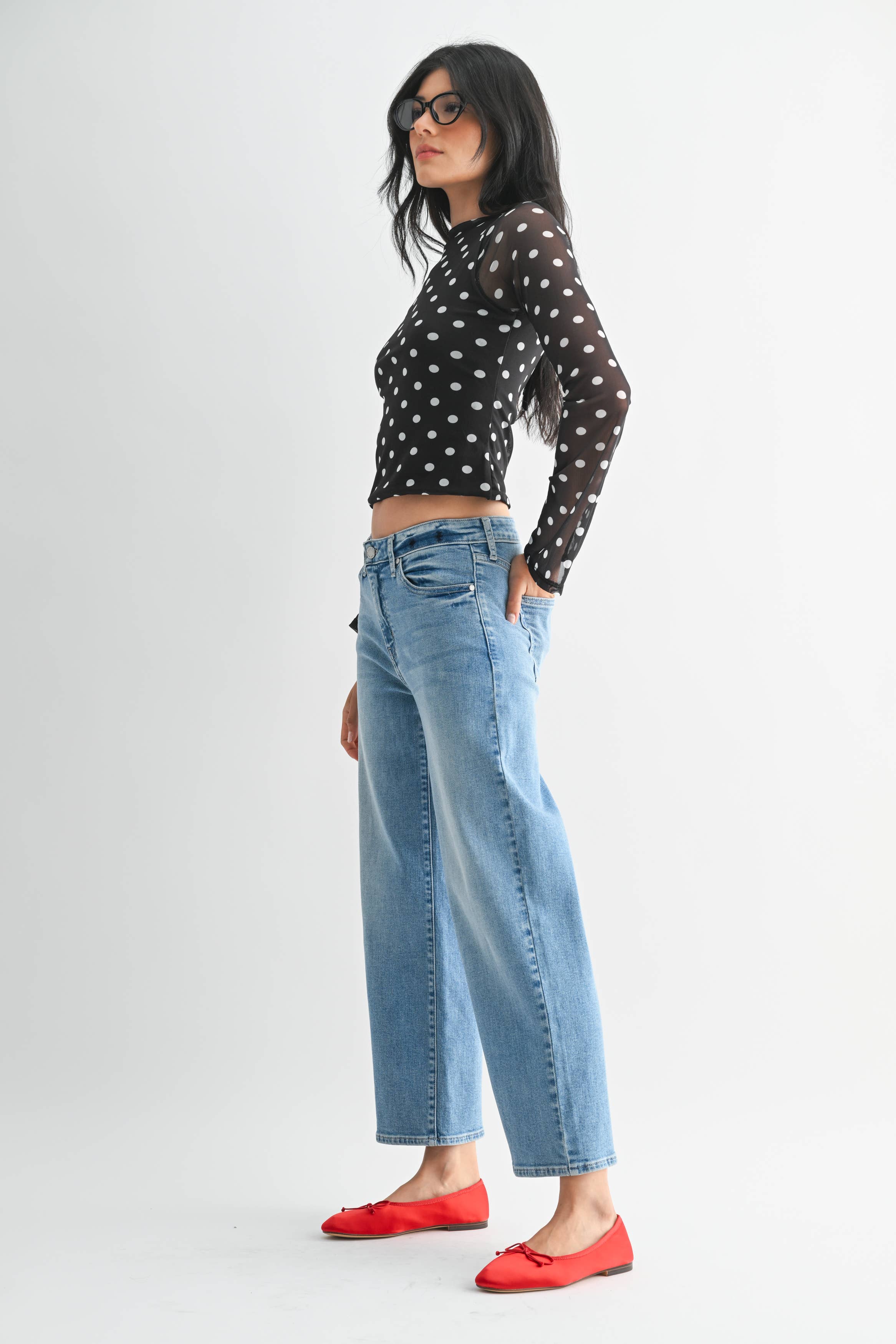 JUST BLACK DENIM - Vente Jean – femme - BP500JP - LT - Petit Slim Jambe Large2