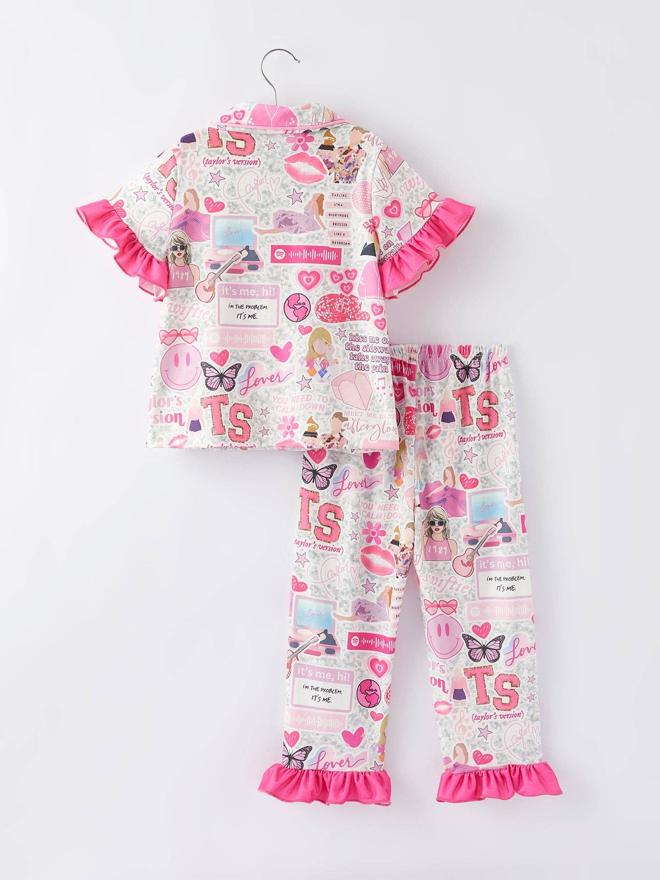 Rylee Faith Designs - Wholesale Sleepwear Set - Kids - TS Character Print Girls Pink Pajamas4