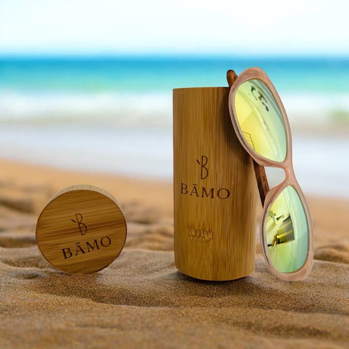 BOTTEGA SMERALDA - Vente Lunettes de soleil – femme - Lunettes de soleil en bois VALENCIA Poudre4