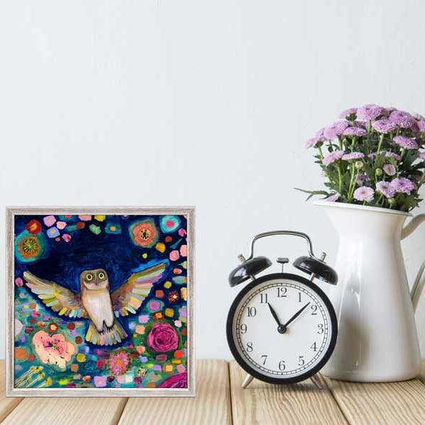 Gufo nel Bosco Mini Tela Incorniciata per la vendita all'ingrosso da parte di GreenBox Art