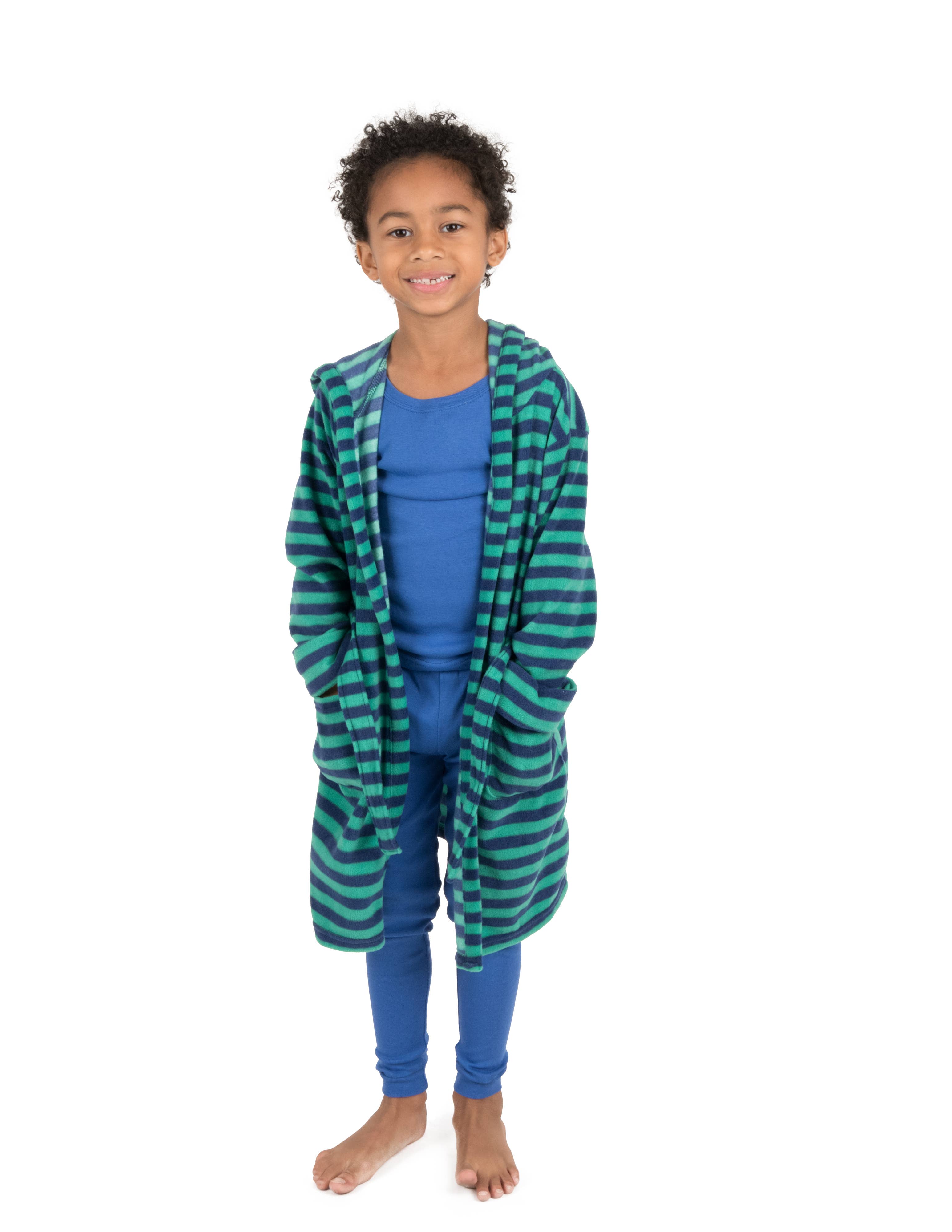 Leveret Pajamas – wholesale Robe – Kids – Kids Fleece Hooded Robe5
