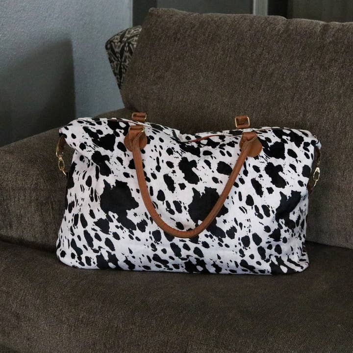 Jory - Wholesale Weekender Bag - Women's - Cowhide Weekender Bag - Black