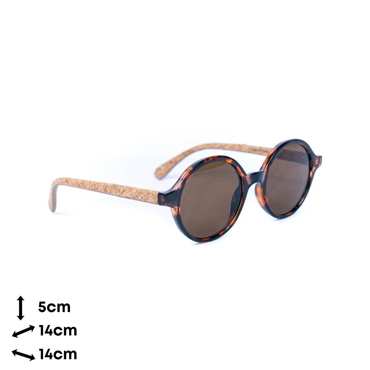 Meninas Bonitas Cork - Vente Lunettes de soleil – femme - Lunettes de soleil en liège pour femmes avec verres UV et étui L-10708