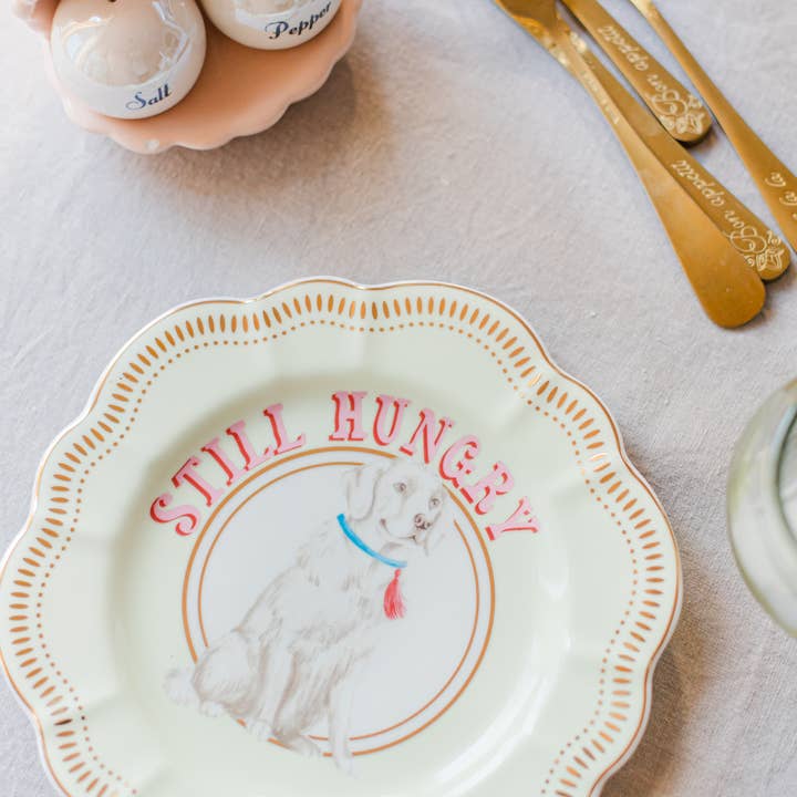 Yvonne Ellen - Wholesale Decorative Plate/Dish/Bowl - YVONNE ELLEN 23CM FLOWER PLATE LABRADOR