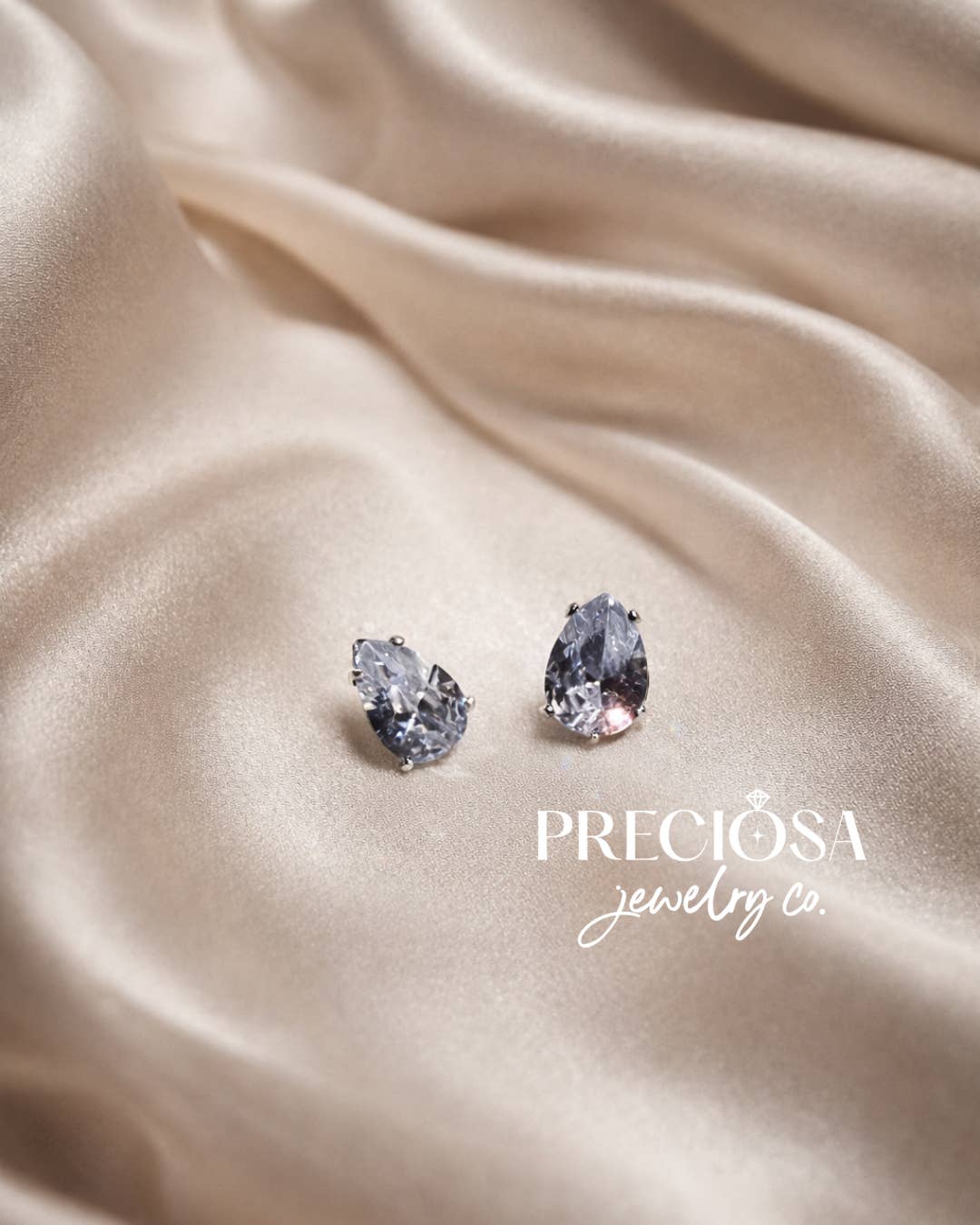 Preciosa Jewelry Co. - Wholesale Stud/Post Earrings - Classic Teardrop & Oval Crystal Studs